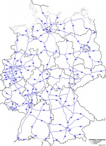 Схема автобанов Германии